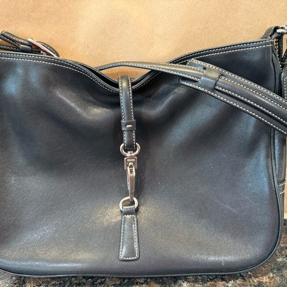 Coach Black Leather Shoulder Bag - Picture 1 of 7